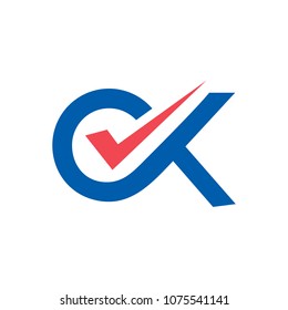 OK Logo, Checklist Logo, Business Logo Template