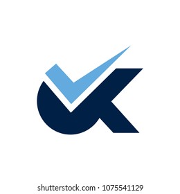 OK Logo With Checklist/Tick, Logo Template Ready For Use