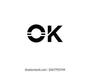 OK Logo Design Vector Art