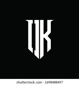 Ok Logo-Monogramm mit Design-Vorlage für Emblem-Schilde