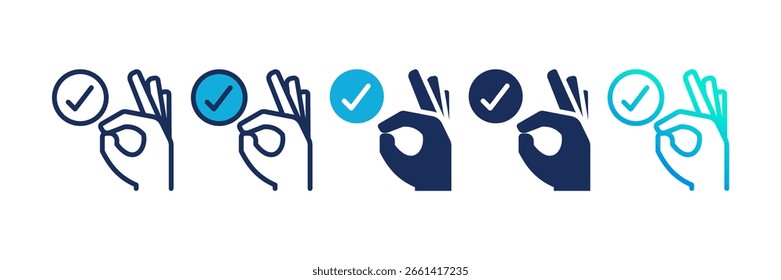 OK-Symbolsatz für mehrere Stile