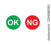 ok and ng not good label for quality control factory