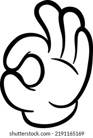 Ok Okay Hand Gesture Goofy Comic Stock Vector (Royalty Free) 2191165169 ...