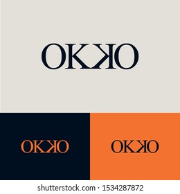Ok okko o logo vector decorative modern business design