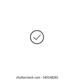 Ok Outline Vector Icon.