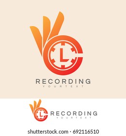 ok recording initial Letter L Logo design
