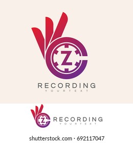 ok recording initial Letter Z Logo design
