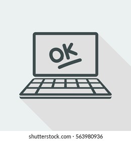 Ok result - Approved application - Vector flat icon