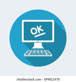 Ok result - Approved application - Vector flat icon