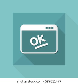 Ok result - Approved application - Vector flat icon