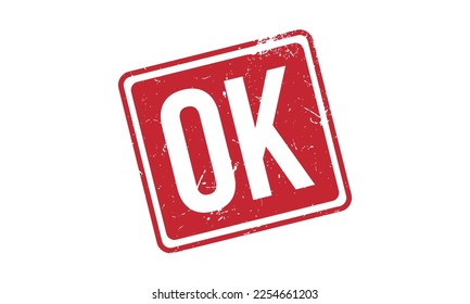 OK Rubber Stamp Seal Vector