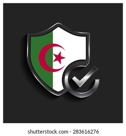 ok security shield Algeria flag