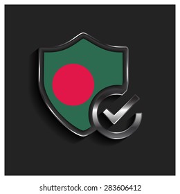 ok security shield Bangladesh flag