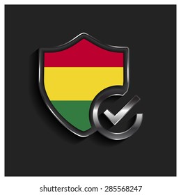 ok security shield Bolivia flag