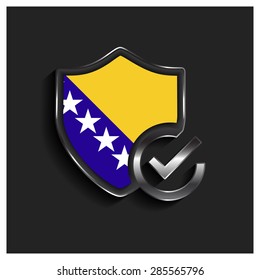 ok security shield Bosnia flag