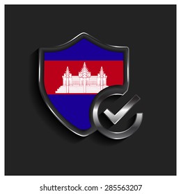 ok security shield Cambodia flag