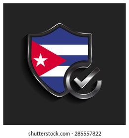 ok security shield Cuba flag