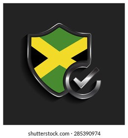 ok security shield Jamaica flag