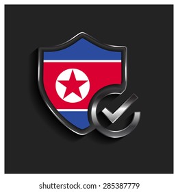 ok security shield North Korea flag