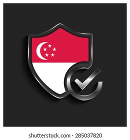 ok security shield Singapore flag