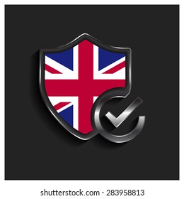 ok security shield UK flag