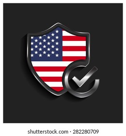 ok security shield USA America flag