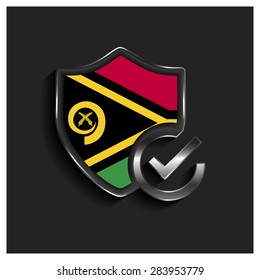 ok security shield Vanuatu flag