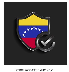 ok security shield Venezuela flag