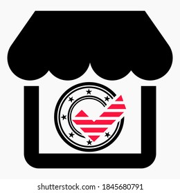 OK und Shop Symbol. Kaufnachweis. Gute Supermarkt-Ikone. Das beste Produkt-Symbol. Vektorsymbol.