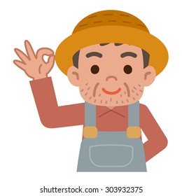 OK sign of farmers uncle