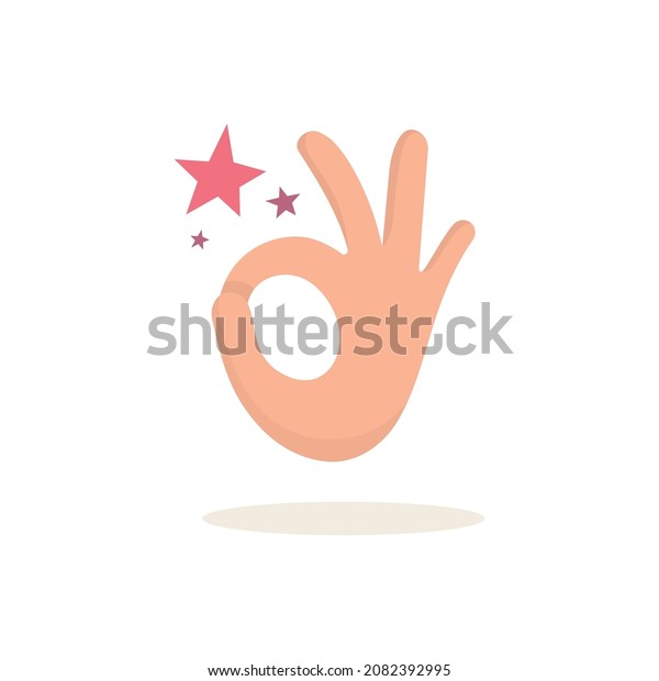 OK\
sign. Hand OK sign abstract drawing. Agreement concept. Cartoon\
style, hand drawn vector illustration. Part of\
set.