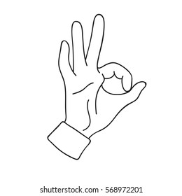 Ok sign hand gesture