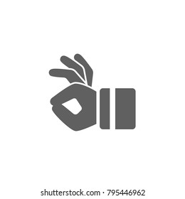 OK sign with hand icon vector