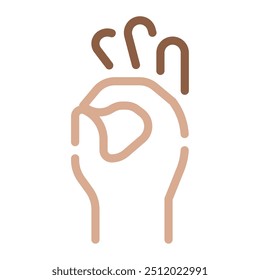 Icono de la muestra del Ok para el Web, el App, la infografía, el etc