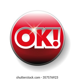 OK sign letteging vector