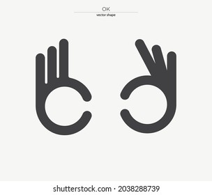 Signo OK mostrado por diseño vectorial de mano