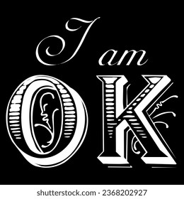I am OK Sign T-shirt Graphics Vector