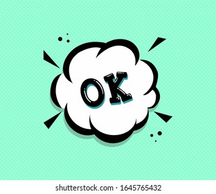ok speech bubble banner poster text sticker
