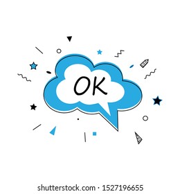 OK Speech bubbles with dialog words
Vector bubbles speech illustration blue
Thinking and speaking clouds