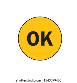 ok sticker quality passed vector icon design