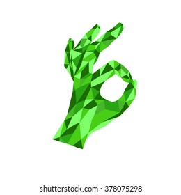 OK stylized triangle polygonal model