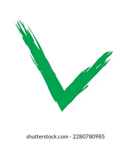 The OK symbol is drawn by hand with a brush. Sign of consent, approval. Vector