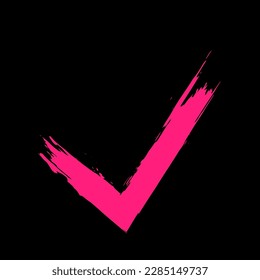 The OK symbol is drawn by hand with a brush. Sign of consent, approval. Vector