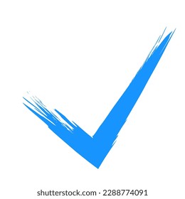 Das OK-Symbol wird von Hand mit einer Bürste gezeichnet. Zustimmung, Genehmigung. Vektorgrafik