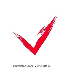 El símbolo OK se dibuja a mano con un pincel. Signo de consentimiento, aprobación. Vector