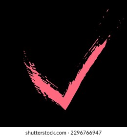The OK symbol is drawn by hand with a brush. Sign of consent, approval. Vector