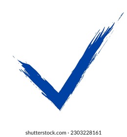El símbolo OK se dibuja a mano con un pincel. Signo de consentimiento, aprobación. Vector