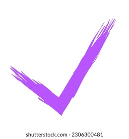 El símbolo OK se dibuja a mano con un pincel. Signo de consentimiento, aprobación. Vector