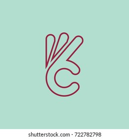 ok symbol , finger stylized creative vector sign design logo template
