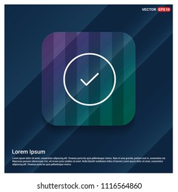Ok tick icon - vector icon